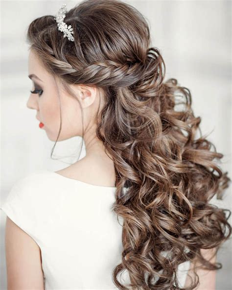 bridal long hair hairstyles|long hair down wedding hairstyles.